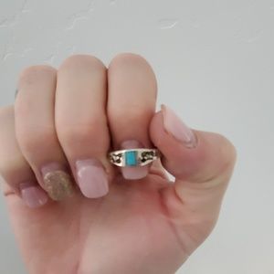 Sterling Silver Turquoise ring with Kokopellis